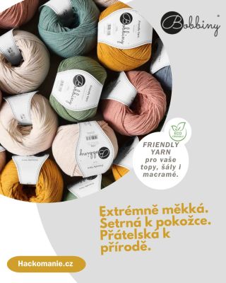 👋 Seznamte se s FRIENDLY YARN – revoluční přízí, která si vás získá na první dotek. Spojuje to nejlepší z bavlněné šňůry a...